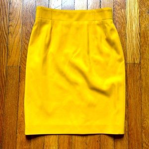 Yellow Escada Pencil Skirt